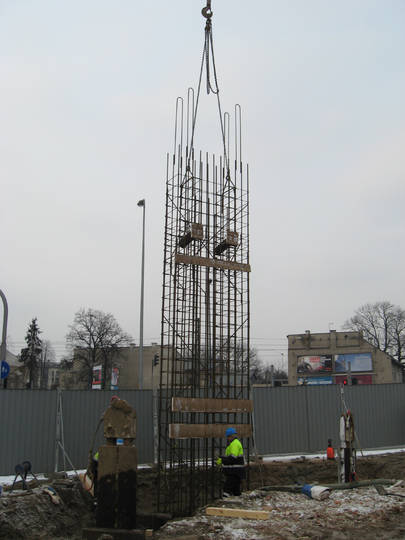 Budowa ściany szczelinowej - Luty 2011