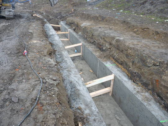 Budowa ściany szczelinowej - Marzec 2011
